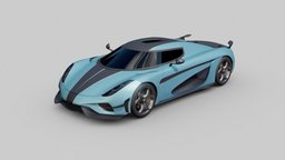 Koenigsegg Regera luxury, urban, supercar, koenigsegg, r, realistic, hypercar, agera, regera, hyper-car, lowpoly, interior, koenigsegg-jesko, mega-car, koenigsegg-regera