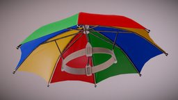 HAT - Umbrella Hat - PBR Game Ready unreal, umbrella, aaa, caps, headgear, realistic, silly, hats, game-ready, wacky, unreal-engine, ue4, headwear, novelty, unity, pbr, clothing, umbrellahat, umbrella-hat