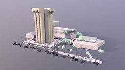 University of Cincinnati || Crosley Tower tower, campus, university, vr, cityscene, fbx, brutalism, downloadable, brutalist, crosley, architecture, blender3d, low, city, free, building, universityofcincinnati, noai