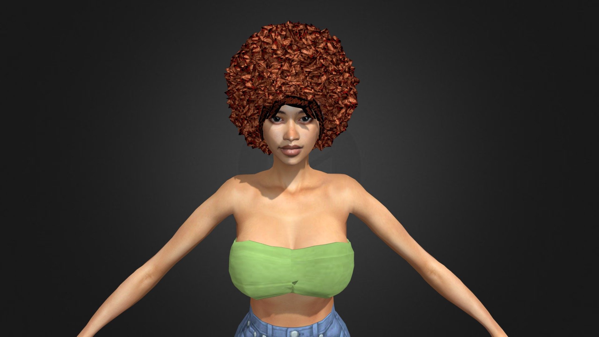 You can remove the black background in the hair in blender so it looks fluffy and normal. 
