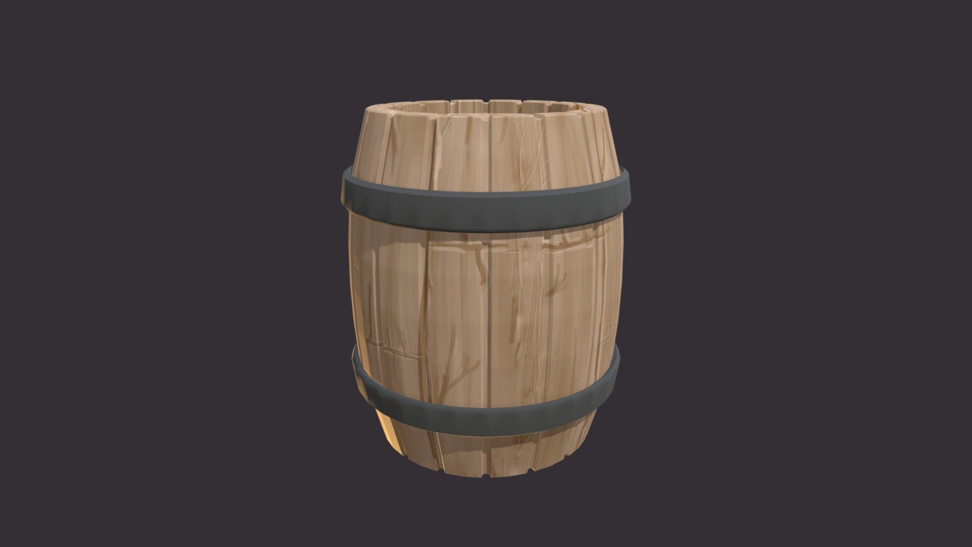 Want a quick model for a medieval of a fantasy scene ! I have the perfect prop for you !
This simple barrel model also includes a nice hand painted wood texture and a metallic material !

Available in FBX, OBJ or narive blend file, ready to use in your unity or unreal project for example !