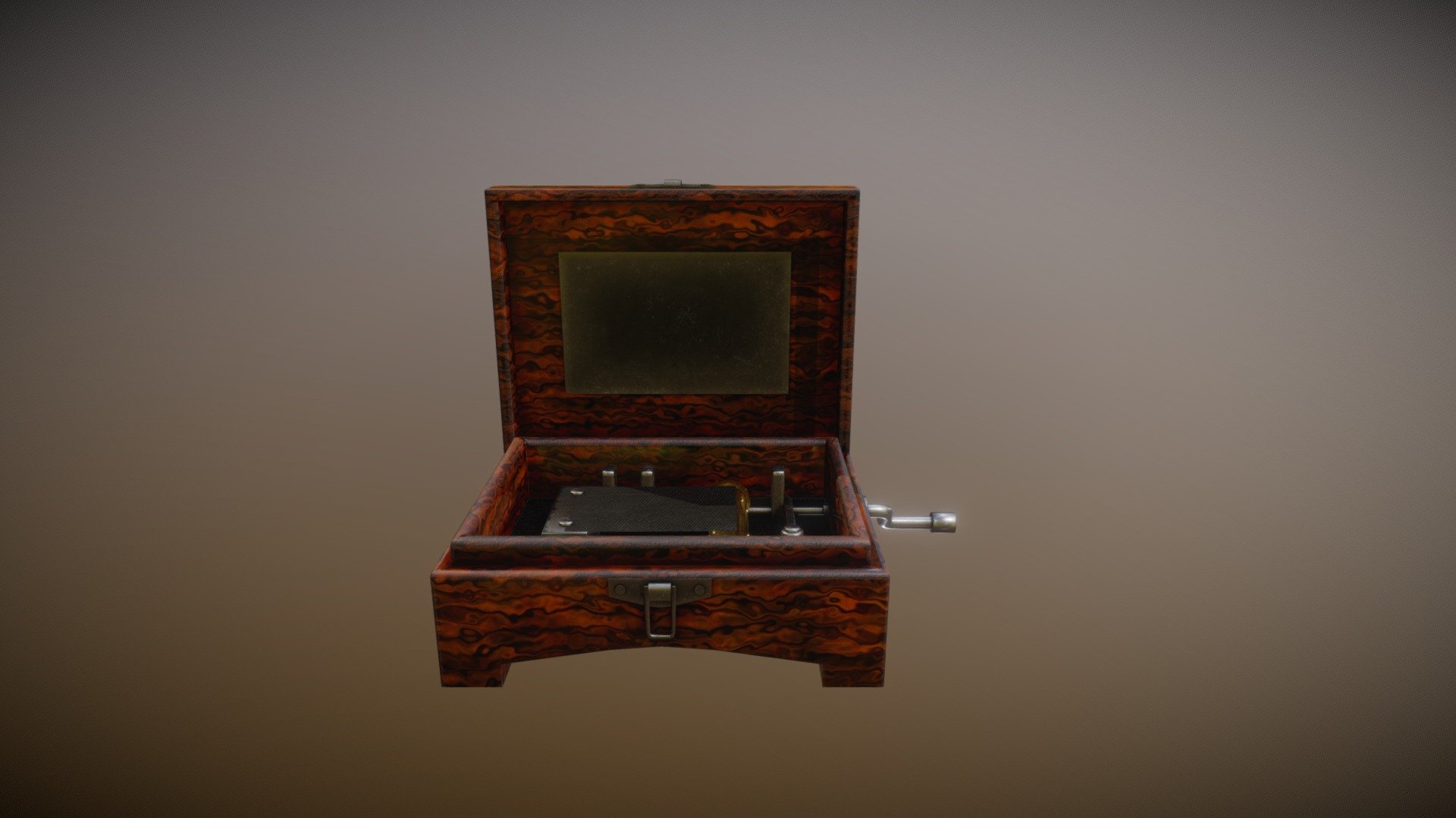 This is a model of an old music box.