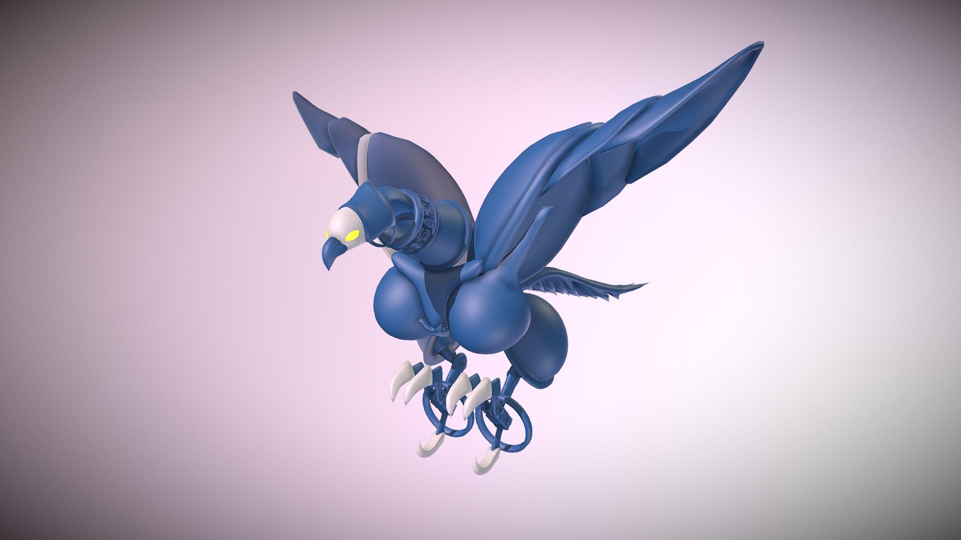 3D model made in the blender of the Eagle Silver Armor, figure made by Masami Kurumada in the work Saint Seiya