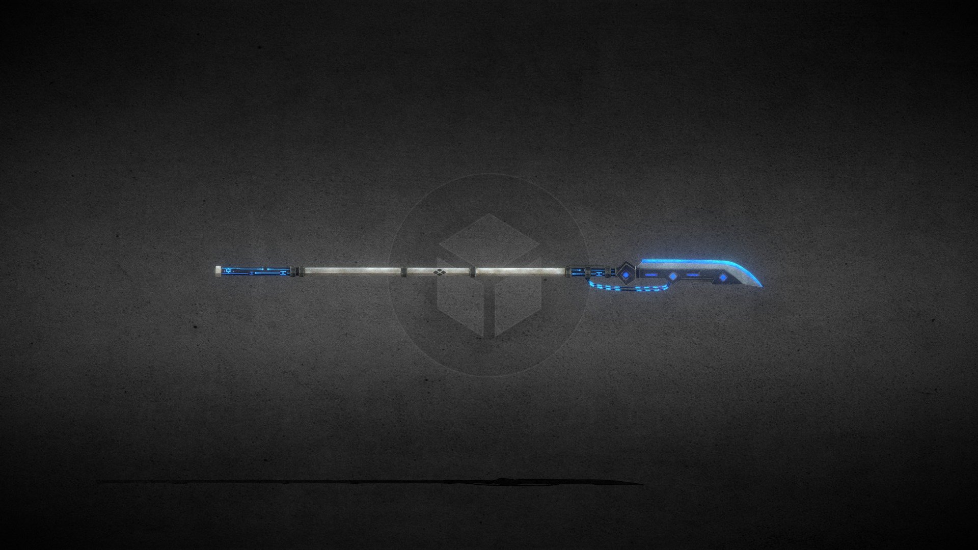 A futurisc naginata/spear/glaive from shadow fight arena