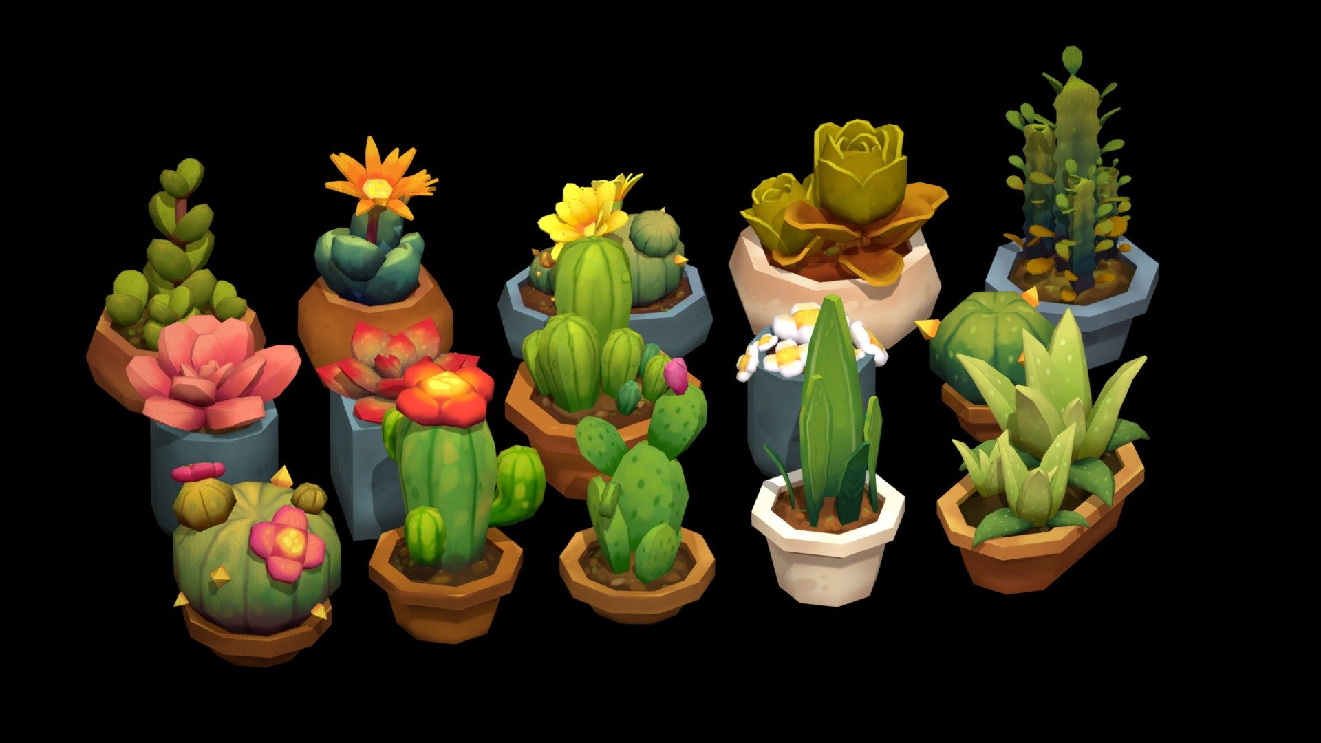 Plants_succulents pack




Cute cactus &amp; succulents pots

Use to decorate or build your terrain

Including 




fbx &amp; obj files

15 models

15 large hand-painted textures

Follow us for newest update

INSTAGRAM

TWITTER
