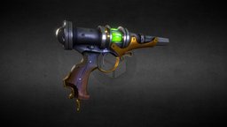 steampunk gun staffpicks, weapon, game, art