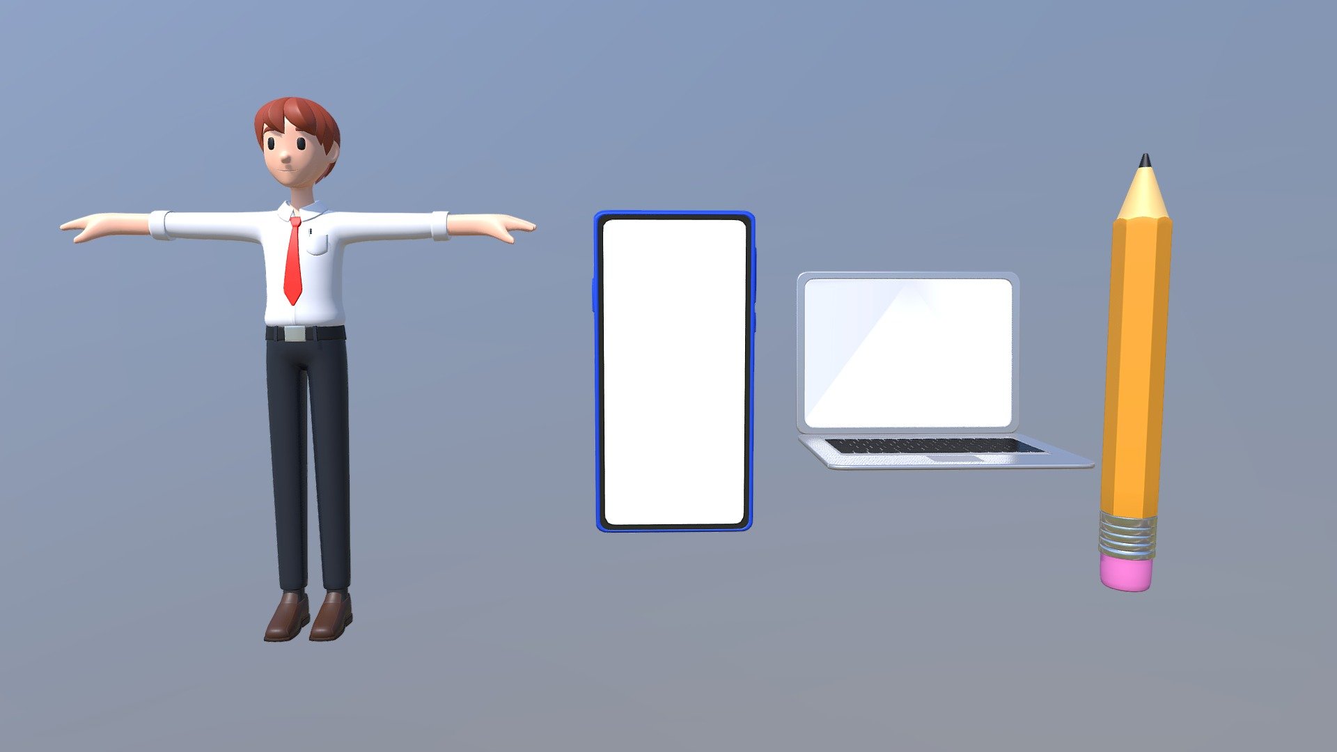 Officeman Infographic 3d Character + Tool


Blender File
    Officeman1 : Model + Rig + Blendshaper
    Object_tool : Model
    OfficeMan1Pose : Model + Rig + Blendshaper + 3 Pose
FBX File
    Officeman1 : Model
    Officeman1_LowPoly : Model + Blendshaper
    Object_tool : Model
OBJ File
    Officeman1 : Model
    Officeman1_LowPoly : Model + Blendshaper
    Object_tool : Model
