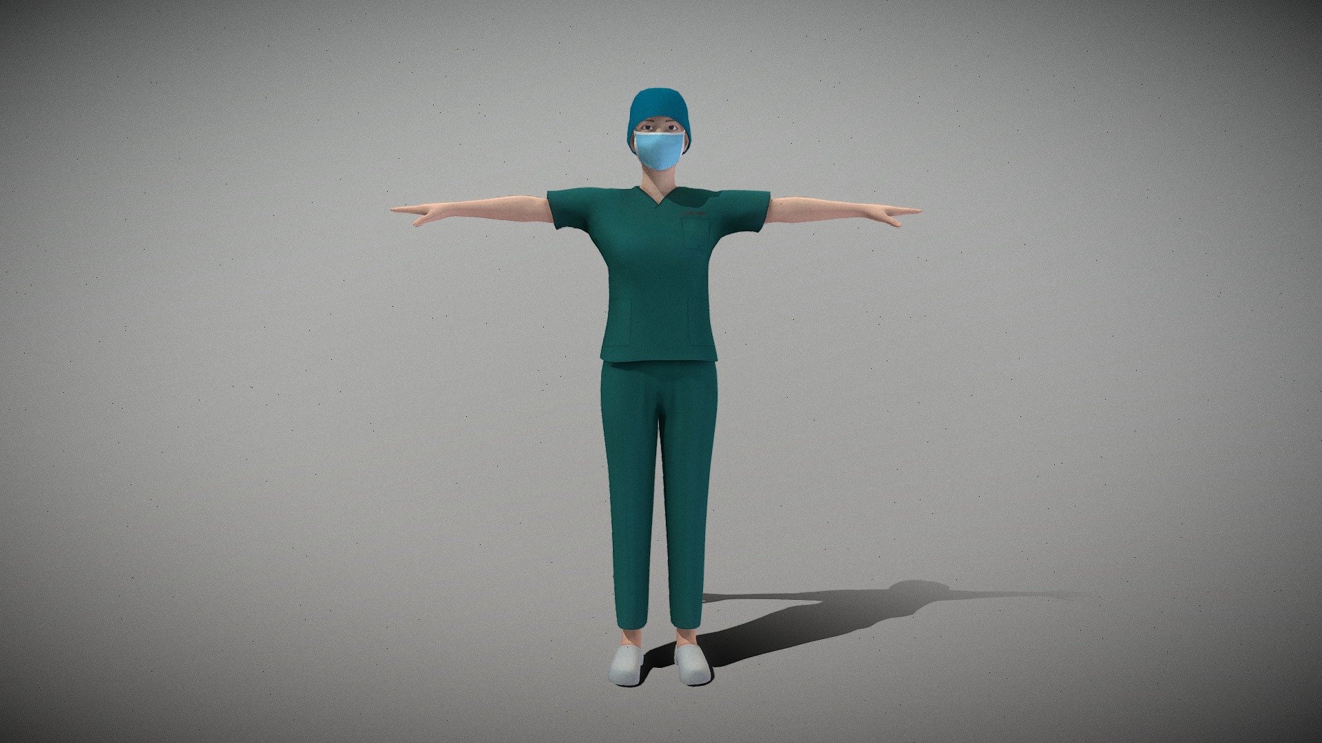 3D Model File Purchase Link:  https://www.fab.com/listings/0b0b84d2-7343-4ae1-a076-ffdbdea1ddab  

This is an Operating Room Female Doctor. It contains 9 animations such as walking, talking, running, waving, idle, etc. I hope you will like it.

1 material with 2048 * 2048 textures.

Triangles: 11902  Vertices: 6152

(Viewer Setting above are just a preview and may vary drastically depending on your lighting and shading setup on the final application)

If you have any questions, please feel free to contact me.
 
E-mail: zhangshangbin1314159@gmail.com
