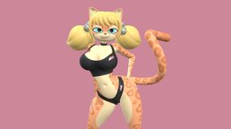 Dita the jaguar figure, furry, sportswear