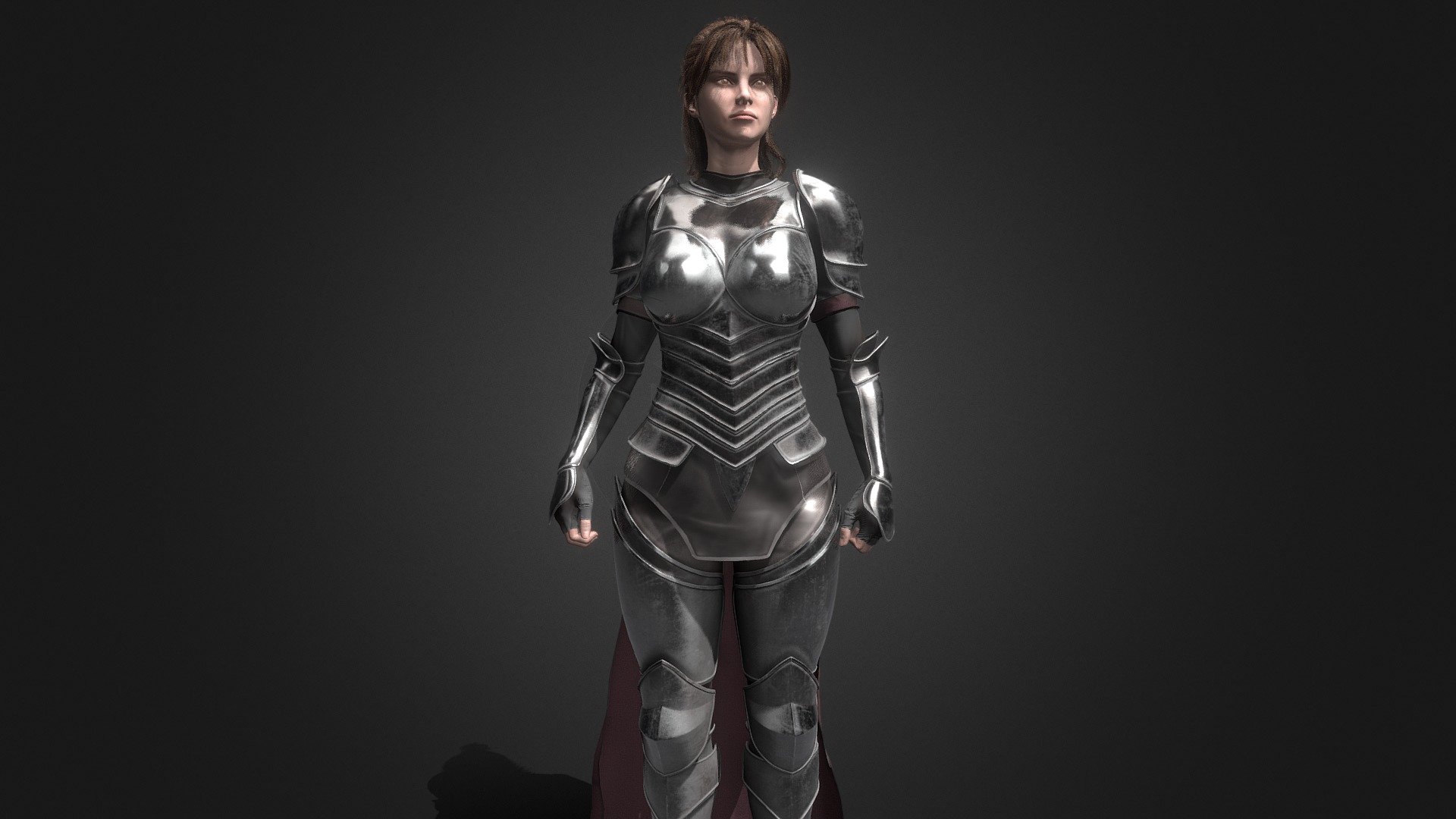 A fantasy inspired female Hero!

Designed in Med-Poly PBR including Albedo, Normal, Metallic, AO, and Roughness 2K textures.

This model is fully rigged as a humanoid and ready to animate in your 3D software or Game Engine!

153,733 Triangles.