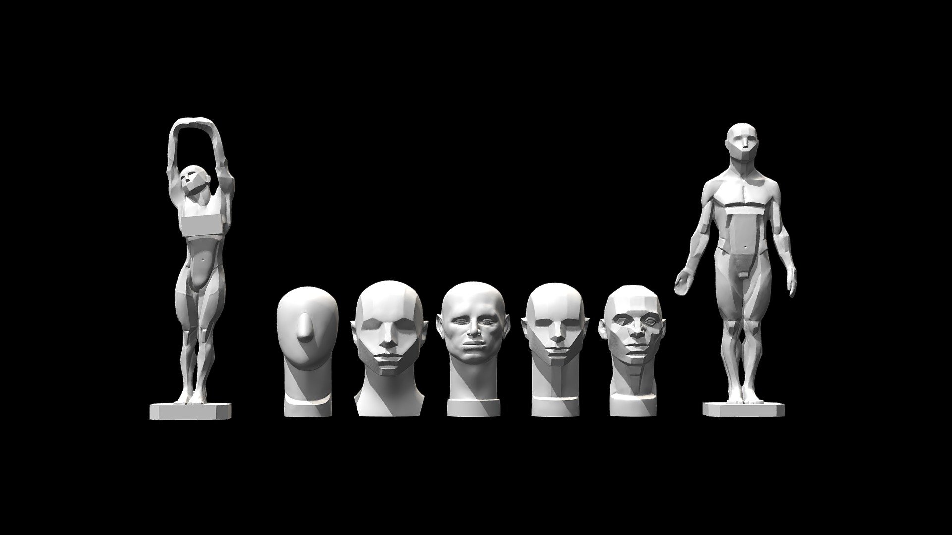 ** John Asaro Collection 7 products in one! **



** 35% OFF!**


Proper for artist such as painter or sculptor




to learn structure of the head and Body.

to learn anatomy

to drawing as a reference

to improve sculpting skills

to use as a base mesh

to practice lighting

Formats : OBJ, STL (For 3d Printing)