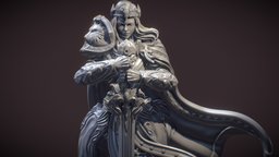 Paladins of Dawn: Alina [presupported] sculpt, armor, fighter, dawn, 3dprintable, miniature, paladin, 3dprinting, holy, 3dprinter, order, alina, miniature3d, divine, character, 3dprint, fantasy, knight, 3dminiature