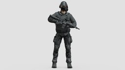 Modern Soldier police, modern, us, vest, soldier, army, unreal, rig, 4k, combat, realistic, swat, operator, tactical, mercenary, contractor, nato, scp, character, unity, game, pbr, man, usa, rigged
