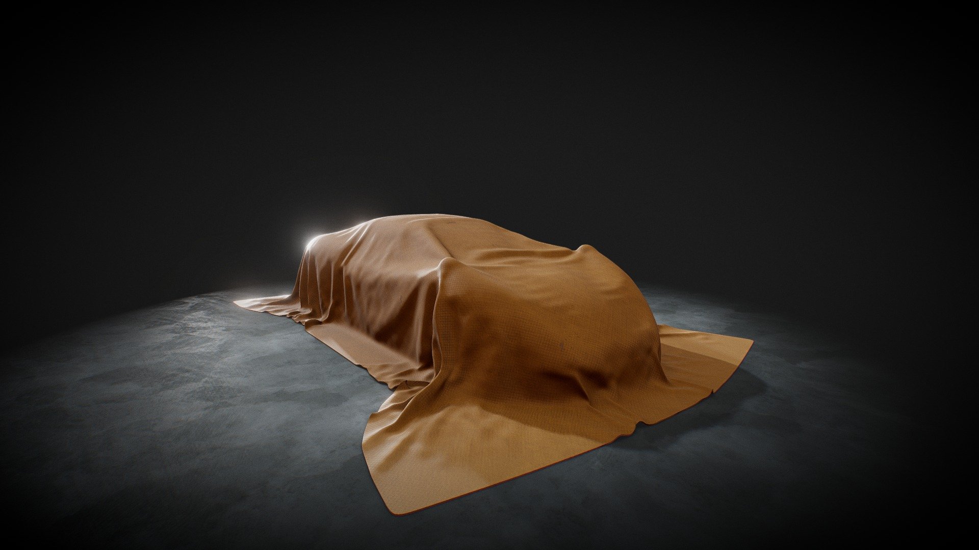 Covered car made in Blender3D