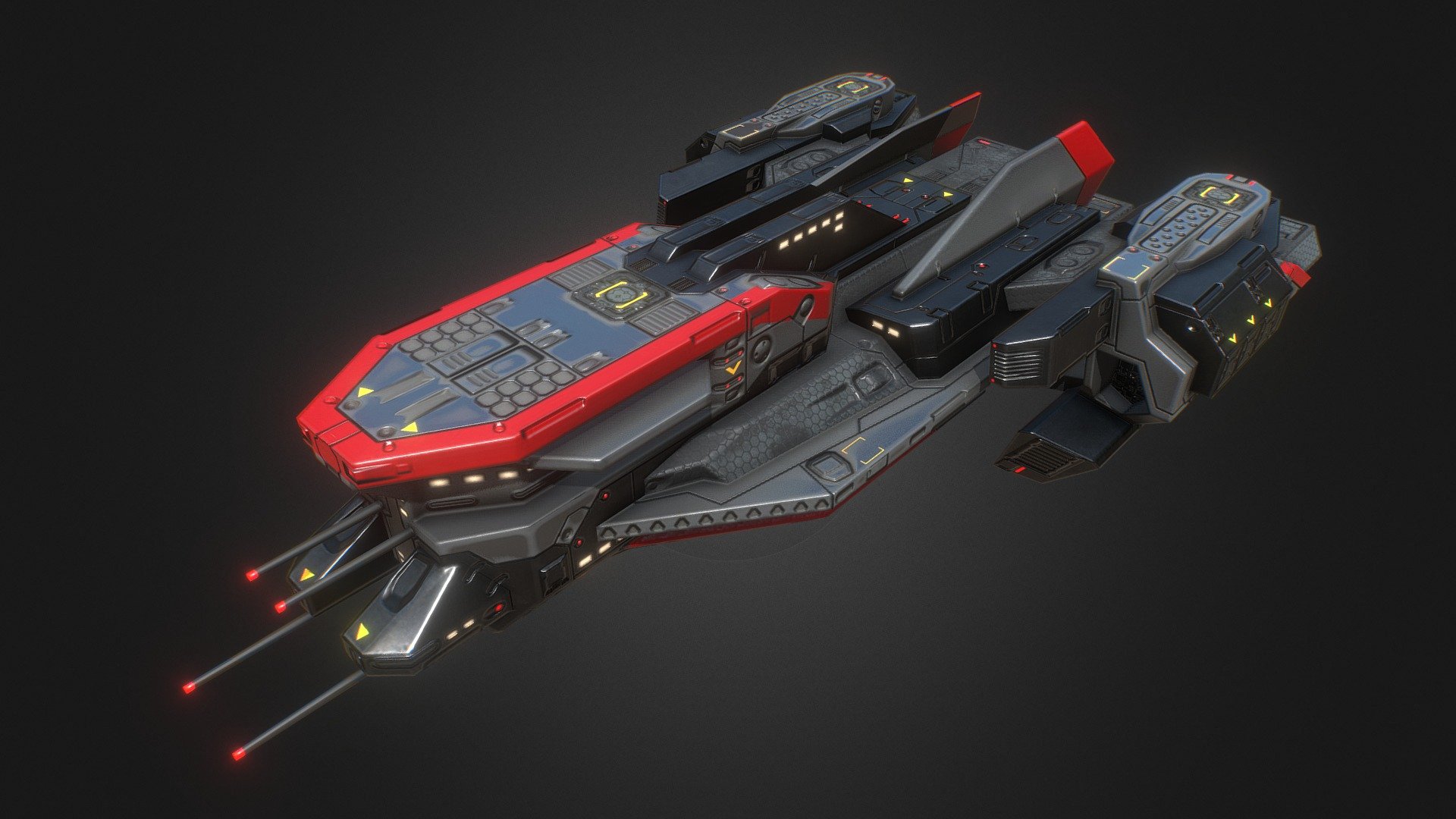 Available in the Unity Asset Store -link removed-

This asset is a mobile-ready spaceship and station bundle. Easily customizable with all the sources including Substance Painter and Amplify Shaders support.

Shaders built with the Amplify Shader Editor include additional paint masks, engines glow and several emissive materials.