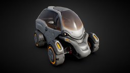 Stylized Sci-fi Car game-asset, props-game, stylizedmodel, stylizedart, substancepainter, substance, sci-fi