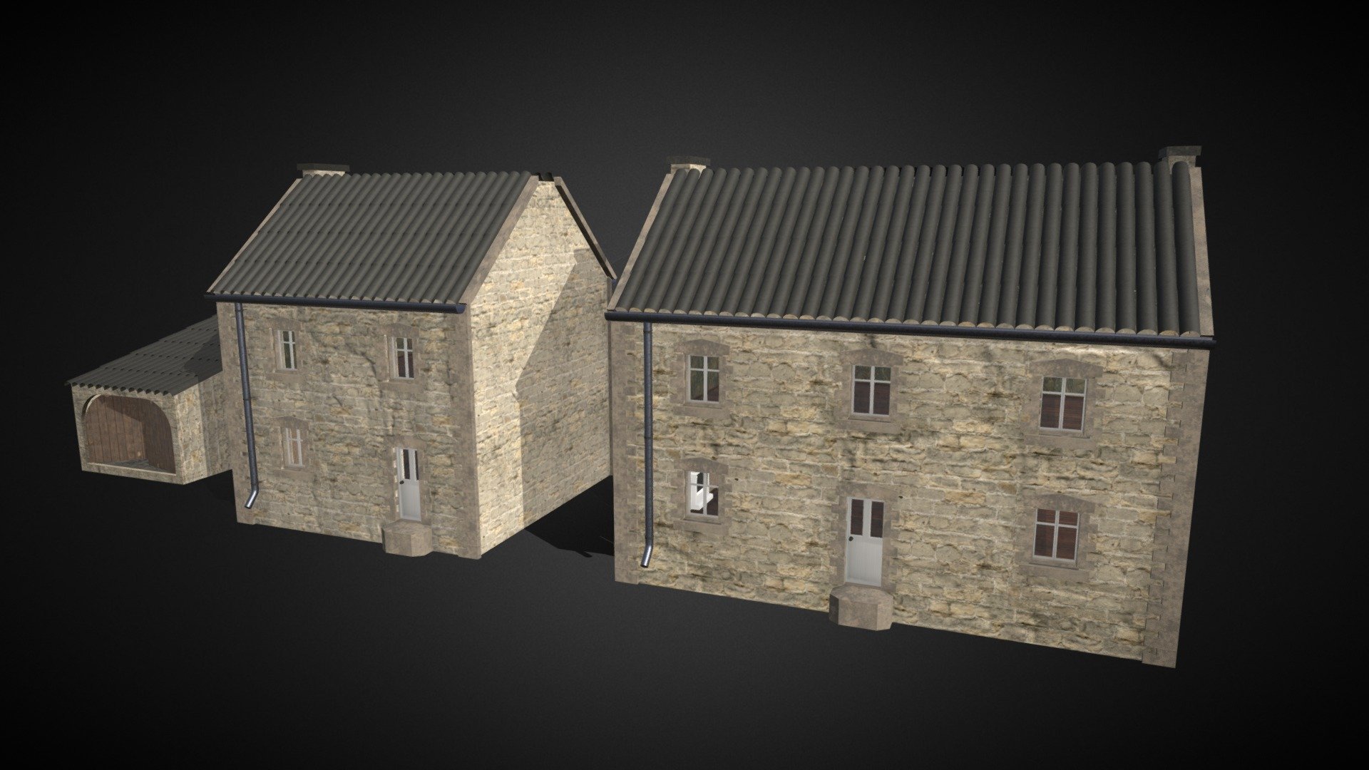 WW2 Normandy Era French House
with interior

Modelled in Blender and textured in Substance painter.
Low poly &amp; Game ready