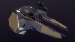 ETA-2 Actis-Class Jedi Interceptor (Anakin's) amateur, jedi, interceptor, skywalker, anakin, wars, star, republic, speedmodelling, spaceship-vehicles, starwarsrevengeofthesith, starwars3, starwarsiii, maya, 3d, starwars, student, space, spaceship