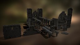 Old Church Ruins ruin, ruins, assets, scenery, stonework, darksouls, stonewall, architecture, dark, modular, church, environment, eldenring, elden-ring, noai