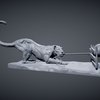 Big Cat POSE 06 sculpt, anatomy, cat, balloon, story, wildlife, storytelling, bigcat, animalanatomy, animallover, creature, zbrush, digital