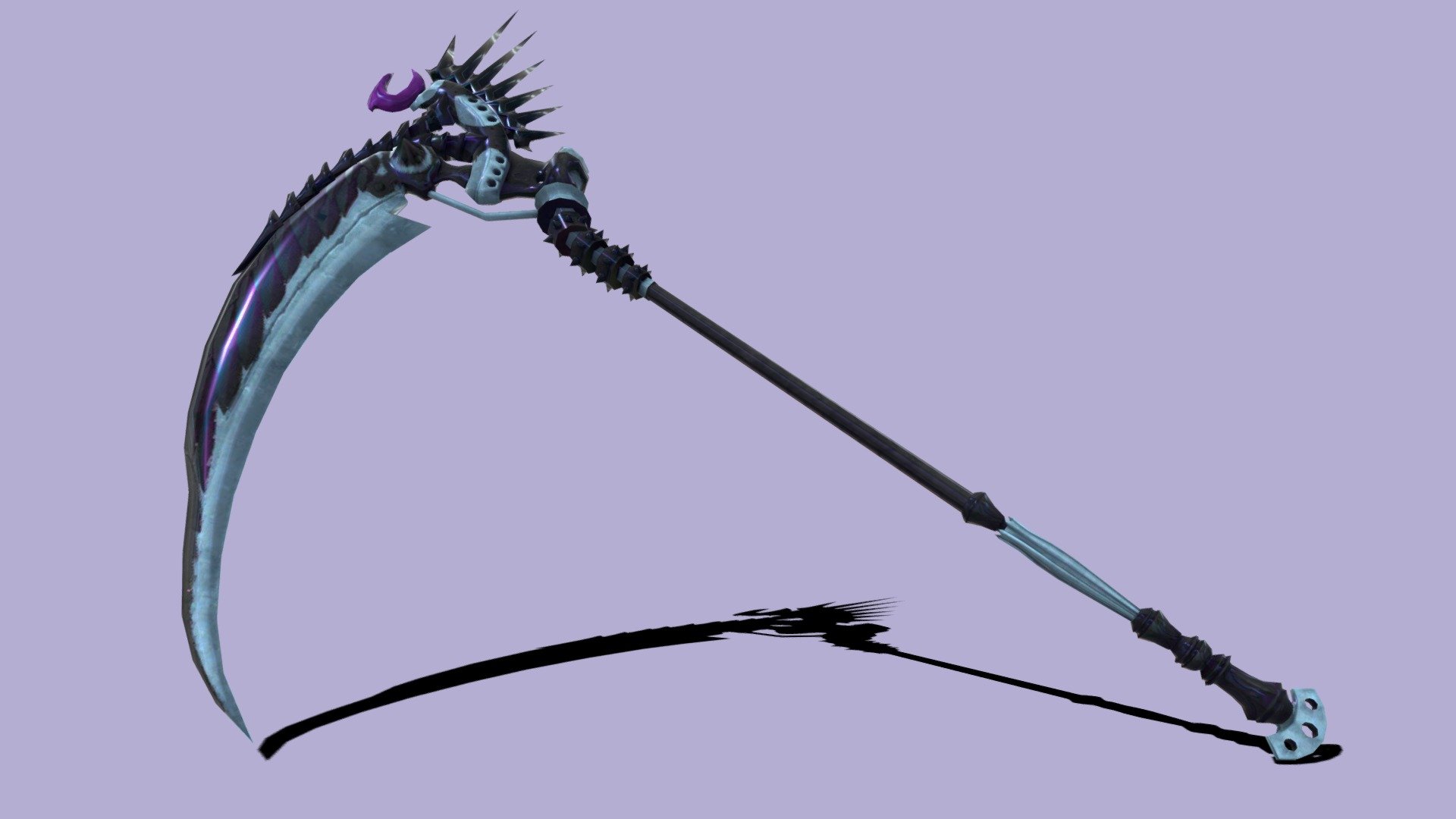Nightraven Scythe - これは私が最近取り組んでいるモデルです。 scytheに適用されたダークテーマ、、、は、scytheにクリスタルグローの追加レイヤーを追加しました

(EN Traslation) Nightraven - This is a model i've been working on recently. Dark themes applied on the scythe, added an extra layer of crystal glow on the scythe as well.