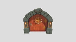 old gate gate, castle, ancient, rpg, wooden, medieval, architectural, cryengine, arch, arc, gothic, metal, old, fortress, ue4, forged, unity, church, door