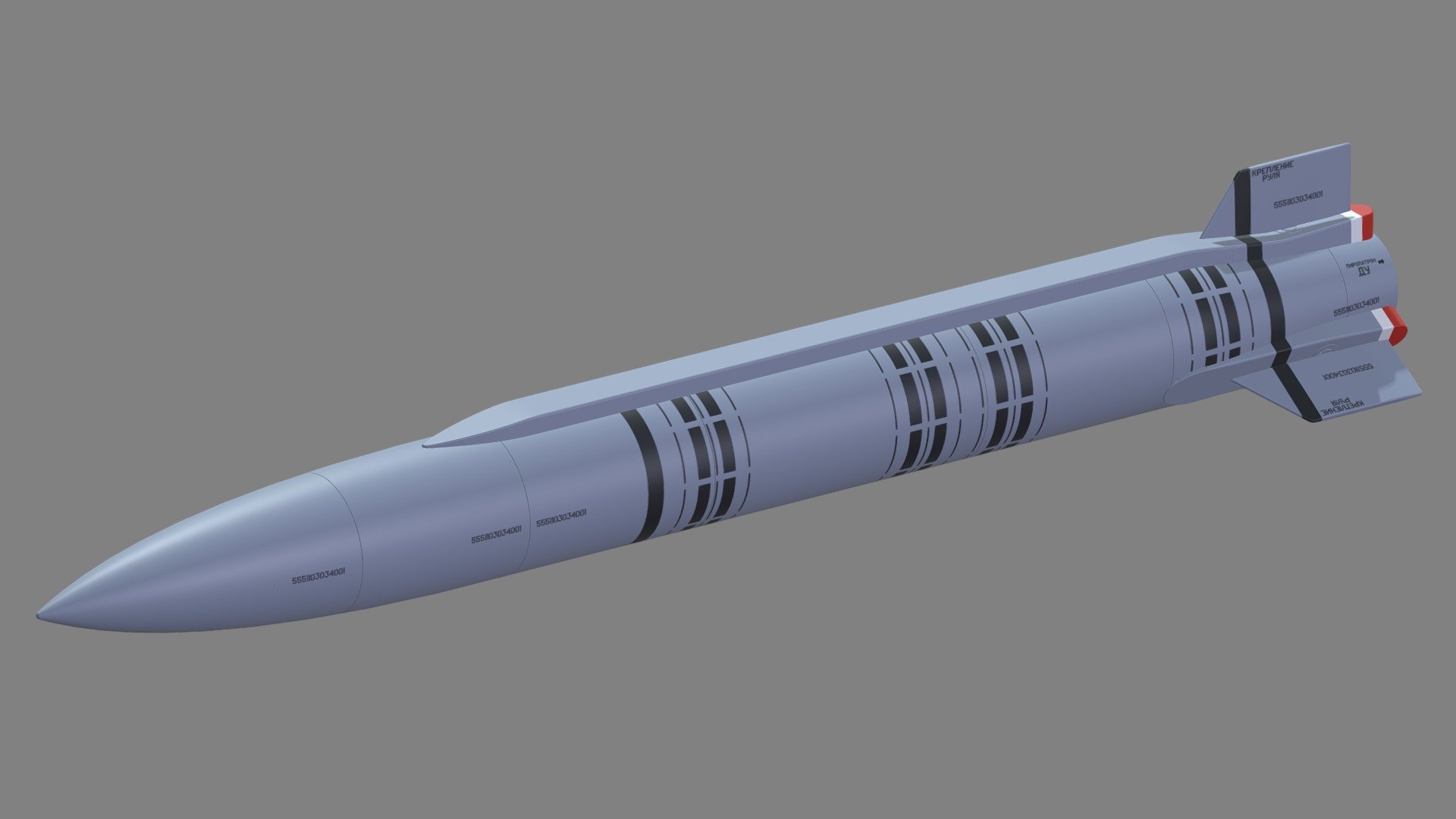 Kh-15 (AS-16) Kickback aeroballistic missile modeled by selena3D. Link to to the model: -link removed-
