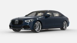 Model 3D Mercedes Benz S600 Maybach automobile, luxury, automotive, mercedes, graphics, passenger, maybach, v12, exclusive, limousine, s600, modeling, 3d, model, design, car, animation, rendering, prestigious