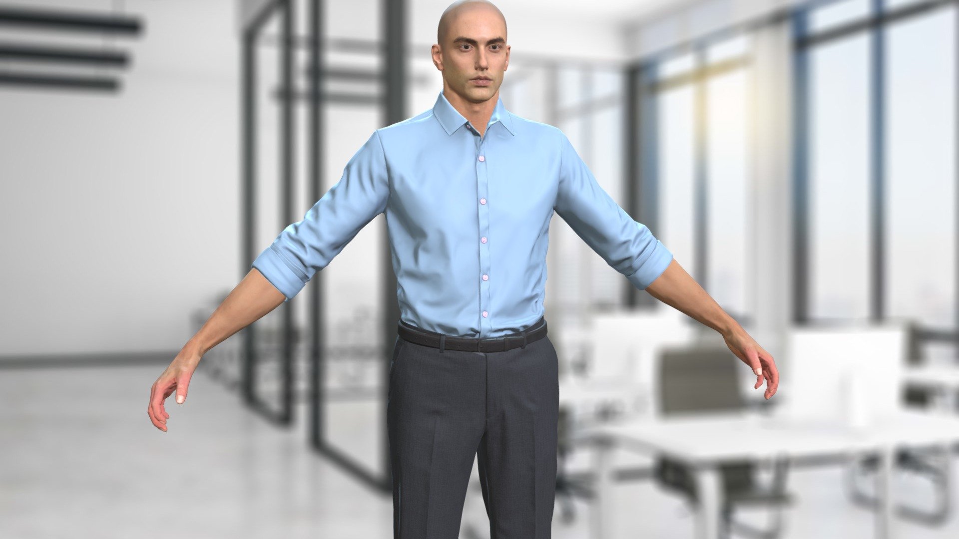 


The version of Maya is 2019.




There are 8 UVs in total: Face 4096, Body 4096 Eyes 1024 Eyebrows 2048 Eyelashes Hair 4096 jacket 2048 Trousers+Shoes 2048.




The skin uses the Specular pbr texture , and the equipment part uses the metalness pbr texture .




The compressed package contains the maya file, the FBX file, the dae file, the obj file and all the texture files.




The skin part covered by the cloth is delete.




Hope you all hope my work~


