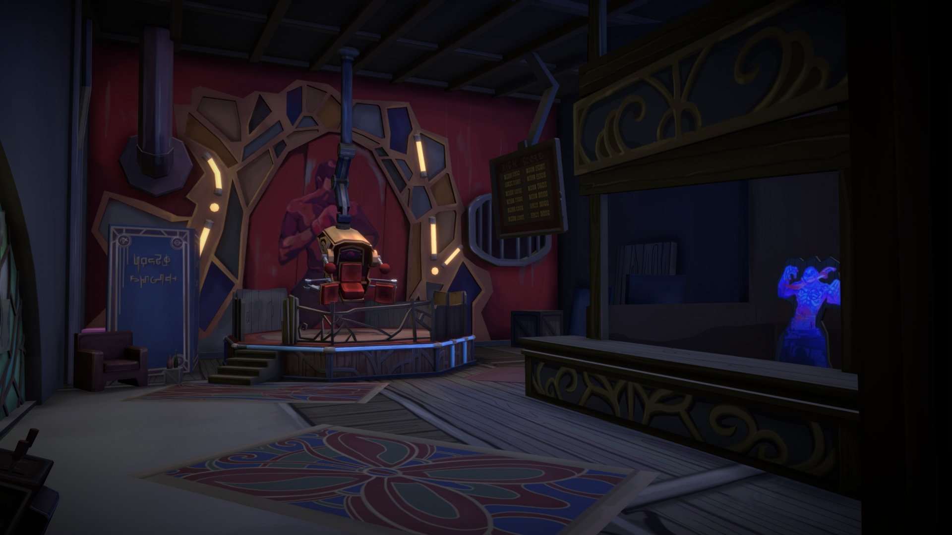 Recreation of the hangout area of the main characters in Arcane.