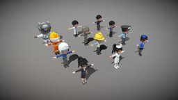 12 Profession Characters police, toon, boy, soldier, doctor, nurse, pilot, flight, business, priest, astronaut, worker, officer, professional, uniform, woman, firefighter, teacher, attire, attendant, lawyer, character, girl, cartoon, man, stylized, profession