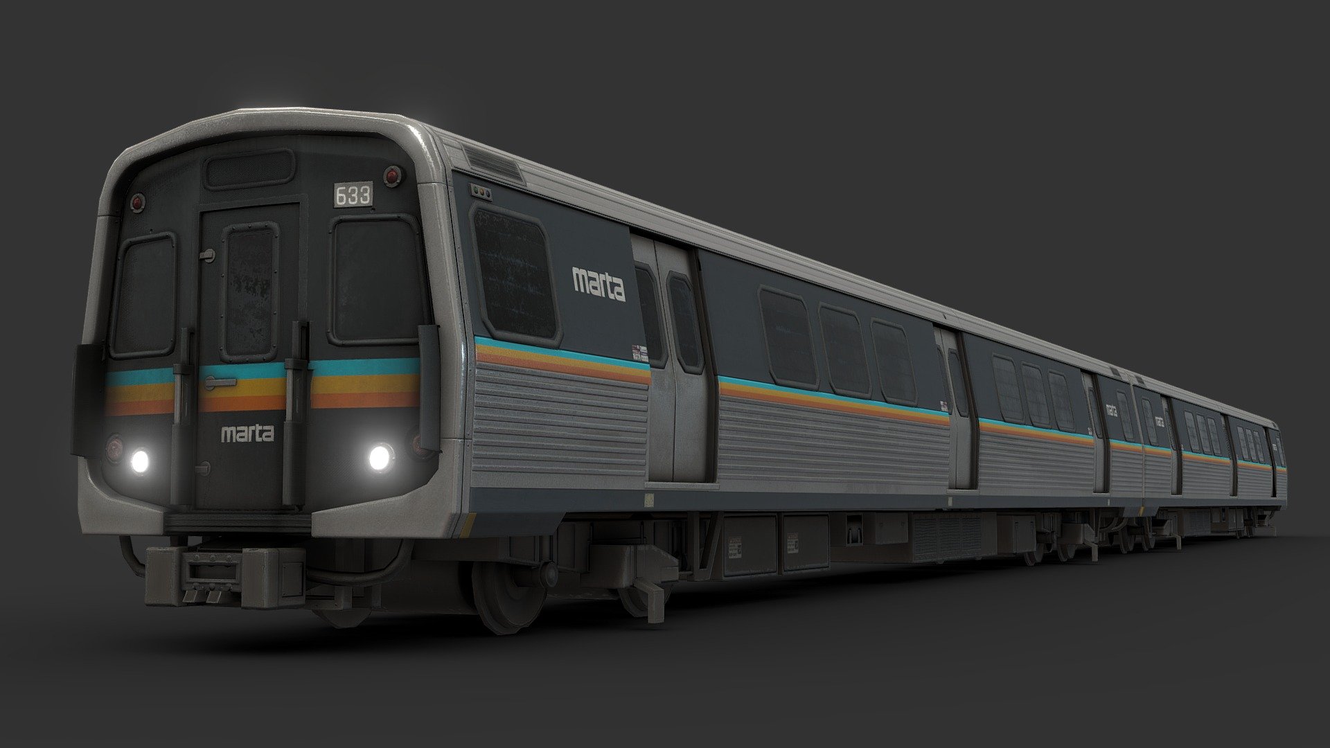 Lowpoly model of the trains seen around my home city of Atlanta, Georgia

Made in 3DSMax and Substance Painter

Questions? Interested in a custom model? Want me working on your project? Feel free to contact me via artstation at: https://www.artstation.com/renafox3d