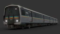 MARTA CQ312 train, transportation, subway, public, realistic, marta, georgia, transit, atlanta, commuter, vehicle, lowpoly, gameasset, gameready, noai