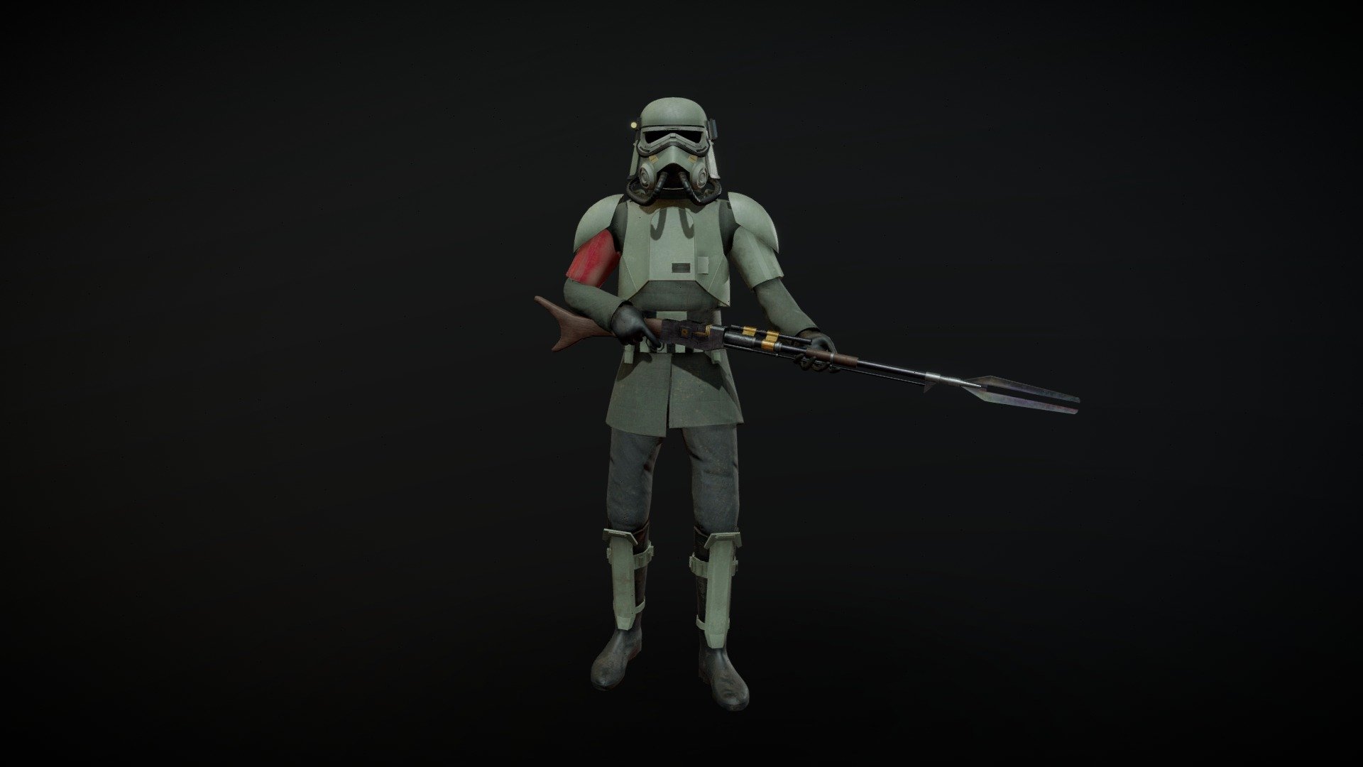 Mud trooper from Solo: A Star Wars Story in the battle of Mimban