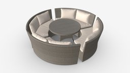 Garden furniture set Veneto cushion, sofa, wooden, garden, set, pillow, rattan, outside, furniture, table, balcony, terrace, outdoor, patio, veneto, 3d, pbr, chair, design, home