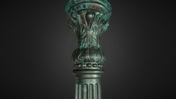 Metal column b3d, rust, column, rusty, capital, metal, metallic, capitello, pbr, blender3d