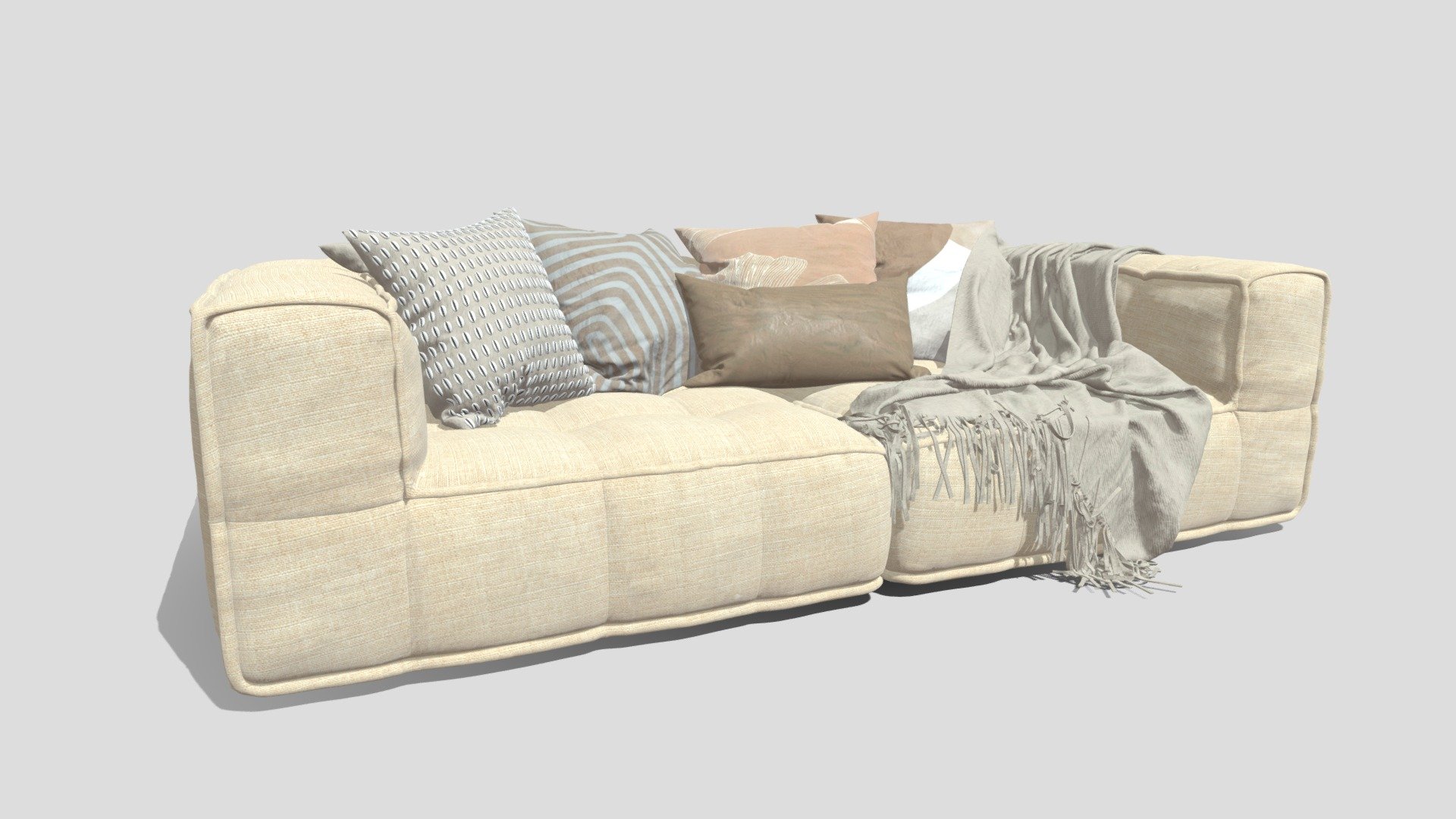 Hi Guys 

Here you can find the amazing Denver Sofa 2 Seat if you are looking for quality this model it's amazing 

high-quality texture, set up for cycles, ready to use in your scene 

Don't waste time take this model and  bring realism into your scene, with just one click

Denver Sofa
Uniqwa
Color: Natural

Size:
W 125cm | D 125cm | H 65cm
W 500cm | D 375cm

Poly Count: 345208
Vertices: 346930
Unwrap UVW

The file consists of:

• blend file format

• renders

• textures

Don't look further take this model and make your scene amazing

We are collaborating with Alex. to bring new amazing models in Blender format 

I hope this will help you to make beautiful works