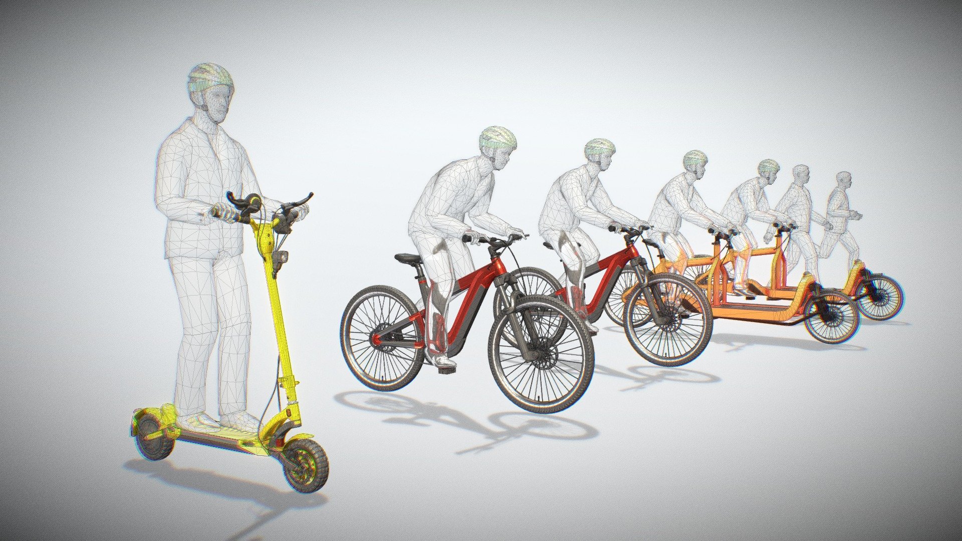 E-Scooter Update.




Bicycle Animations Cargo Bike Update

Cyclist Cycling Cycles Animation (Test) 

Cycling Animation (Normal Speed)

Cycling Animation (Sprint Speed)

Cycling Animations and Waklcycle (Test)



3D modeled and textured by 3DHaupt in Blender 2.93.