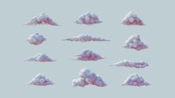 Clouds Pack - 12 in 1 stl, sky, landscape, moon, wind, toon, cute, set, indie, prop, clouds, pack, cloud, skies, obj, collection, rain, gamedev, sun, enviroment, fbx, nature, fluffy, indiedev, weather, unrealengine, gltf, glb, unity, unity3d, cartoon, asset, game, blender, pbr, lowpoly, low, stylized, blue, fantasy, noai
