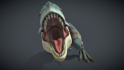 Animated T-Rex Dinosaur Biting Attack Loop t-rex, attack, biting, animated, dinosaur