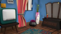 BEDROOM CARTOON room, bedroom, projeto, maya, cartoon, texture, hardsurface, tudonosso