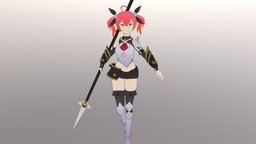 Anime Combat SpearGirl toon, spear, cartoony, cartoonish, magical, blender3dmodel, animegirl, cartooncharacter, knight-armor, animemodel, magicalgirl, anime3d, anime-girl, fantasycharacter, warrior-fantasy, animestyle, anime-character, spear-bearer, cartoon, blender, blender3d, fantasy, anime, knight