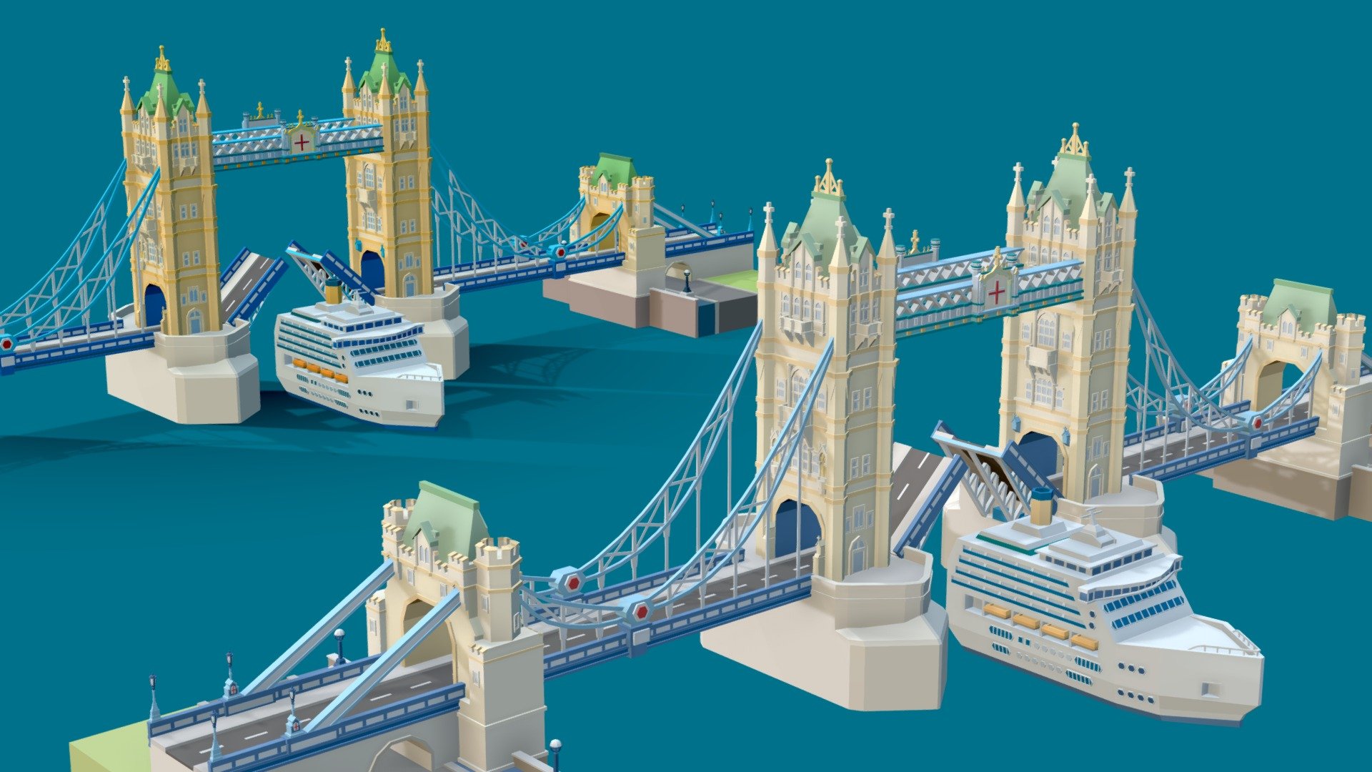 Beautiful London Bridge in low polygon style!

Check out more on Fab!
https://fab.com/s/3587f51de43d




promotion video: https://youtu.be/nRn-NO5A4nM

try it with Adobe After Effect?
3D Model Import in After Effects Workflow: youtu.be/CfoXVKlwM40

Mobile ready models

Openable gate for cruise ship

2 sets of color

Demo Video: https://youtu.be/nRn-NO5A4nM

Twitter: https://twitter.com/frozenmistdev

Instagram: https://www.instagram.com/frozenmistadventure/

Facebook: https://www.facebook.com/FrozenMistAdventure

Youtube: https://www.youtube.com/channel/UC1ADZ8xSCKDDizmStC5vkow

Other Unity3D Assets: https://forum.unity.com/threads/953333/

Home page: https://www.frozenmist.com/