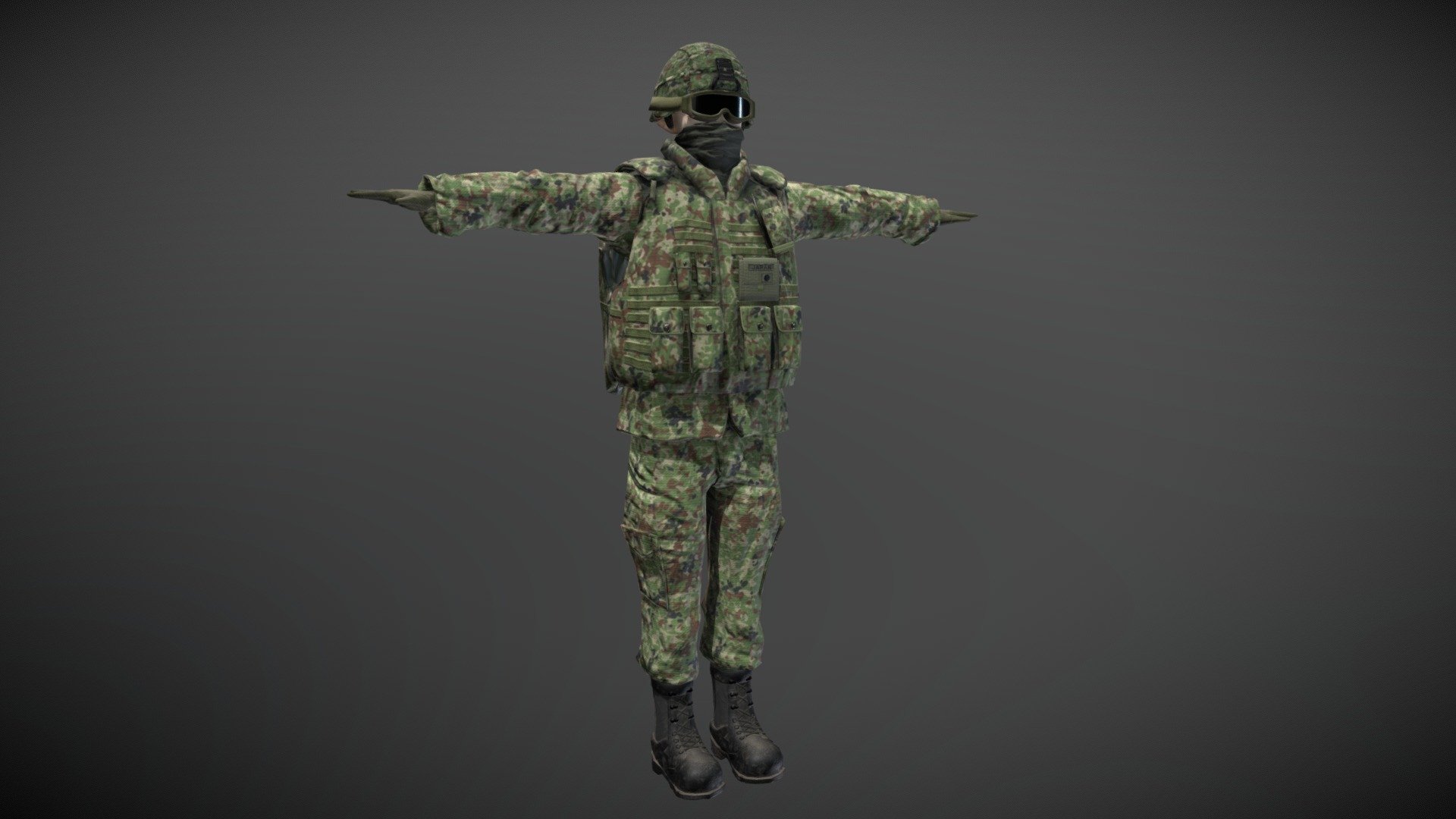 Modern Japanese JGSDF Soldier