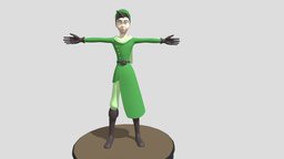Peter Pan Cartoon  🧚🏻‍♂️ body, green, autodesk, anatomy, kid, creatures, pan, humanbody, peter, humananatomy, peterpan, maya, cartoon, 3d, model, characters, human