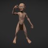 Gollum: My Precious xnormal, 3dart, gollum, mudbox, lordoftherings, thehobbit, thering, myprecious, 3dsmax, gameart, model, gimp
