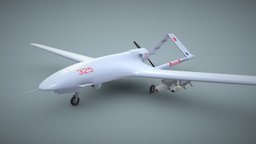 Baykar Bayraktar TB2 flying, drone, videogame, unreal, remote, dron, tb2, unity, pbr, plane, bayraktar, baykar