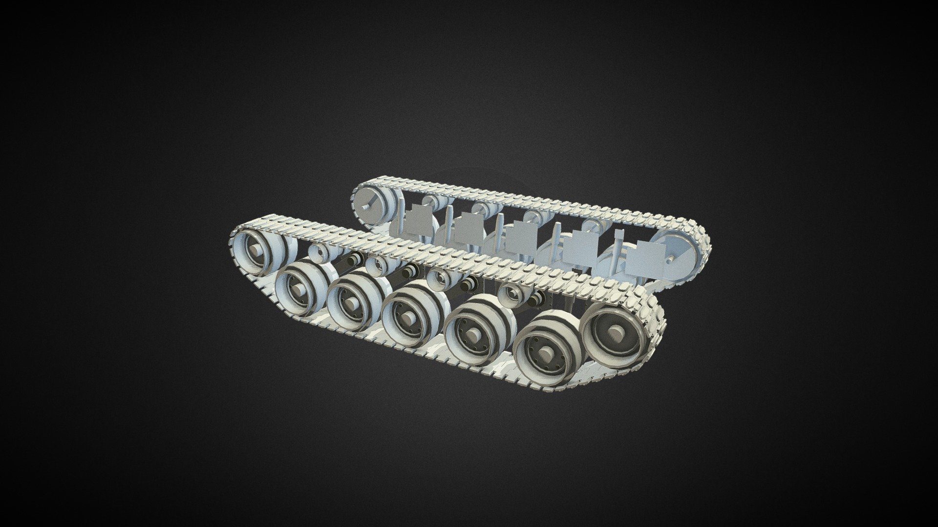 Cinema 4D test of making tank tracks.