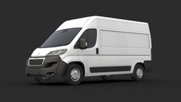 Peugeot Boxer 2014 AR/VR, LowPoly 3D Model wheel, truck, transport, urban, automotive, vr, ar, auto, racing-car, motor-vehicle, unity3d, vehicle, lowpoly, gameasset, car, gameready, motor-car, city-props