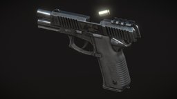 VIS 100 (PR-15) handgun, 9mm, polska, gamedev, props, pistol, polish, poliigon, gaming-asset, ragun, pr15, substancepainter, asset, game, 3dsmax, gameready